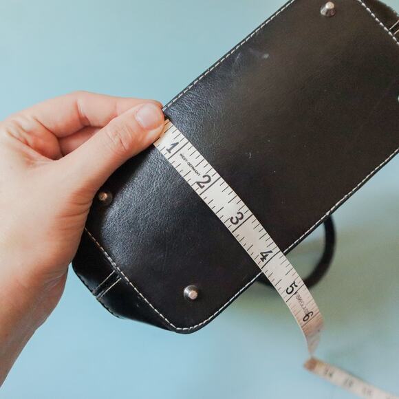 Kate Spade Vintage 90s Black Plaid Top Handle Boxy Tote Purse - Picture 9 of 9